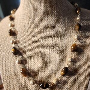 Vintage Tigers Eye Necklace.